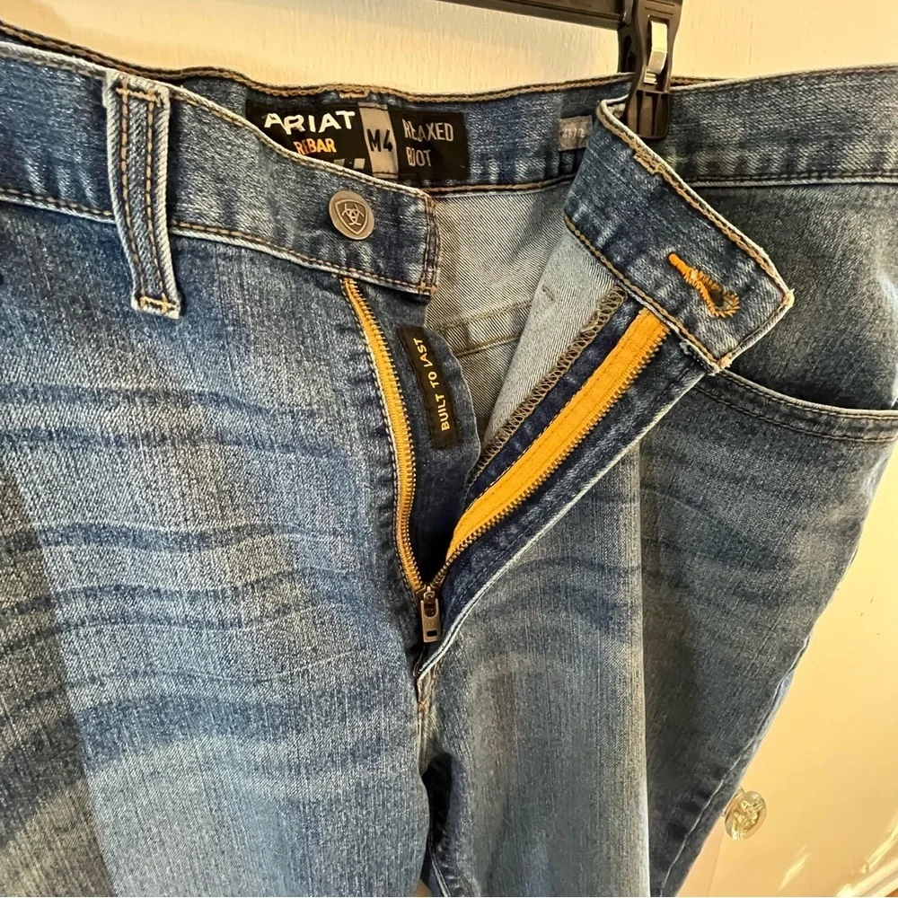 Ariat Rebar M4 42 x 32 Relaxed Boot Cut Men Blue Jeans Western Comfort Cabincore